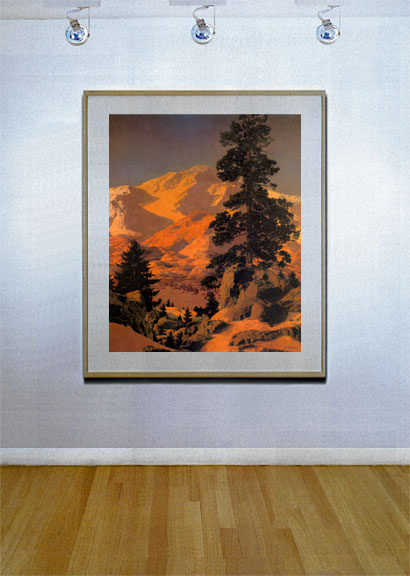 New Hampshire Winter 30x44 Maxfield Parrish Art Deco Hand Numbered Edition